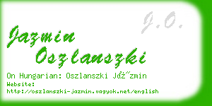 jazmin oszlanszki business card